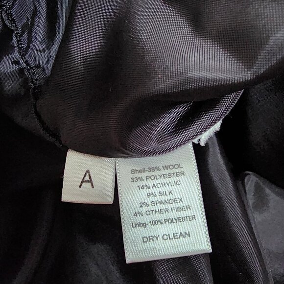 Ann Taylor Loft Dress Womens Size 4 Gray Ruffle Pleated Collar Wool Silk Career - Picture 4 of 5